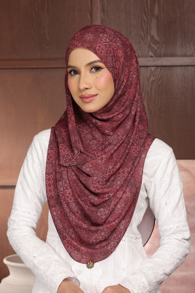 Aralyn Babes Printed Izmir in Burgundy